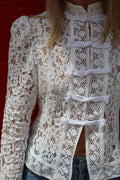 THE JULES LACE TOP- WHITE