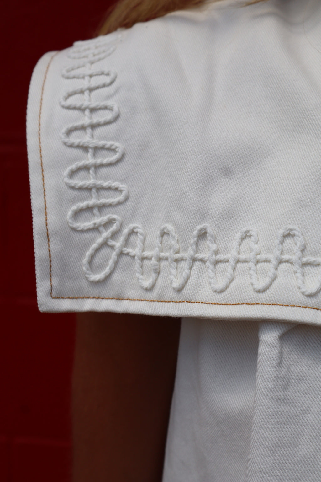 MARI ANN SAILOR TOP- CREAM