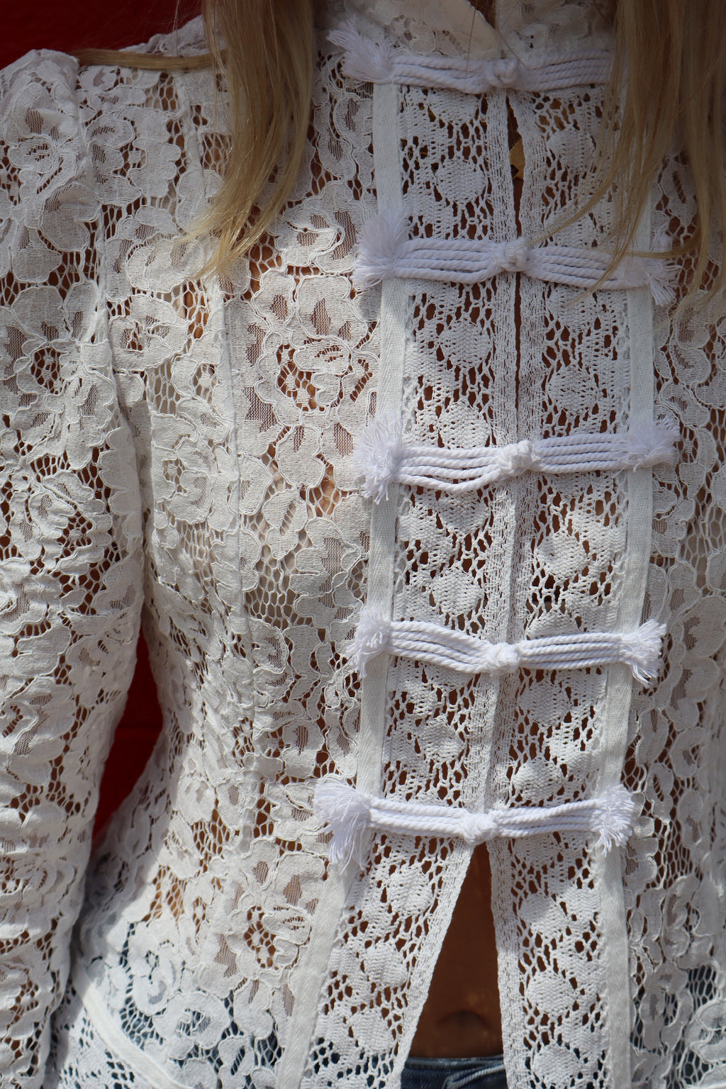 THE JULES LACE TOP- WHITE