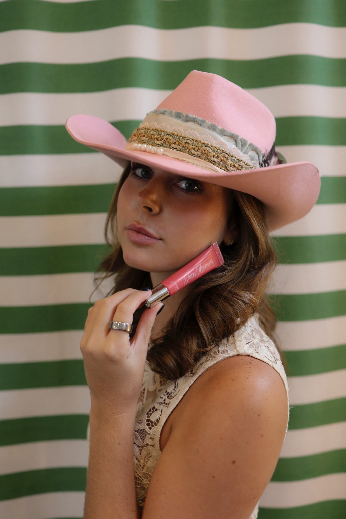 JUNE X KATE LIMITED FELT HAT- ROSE