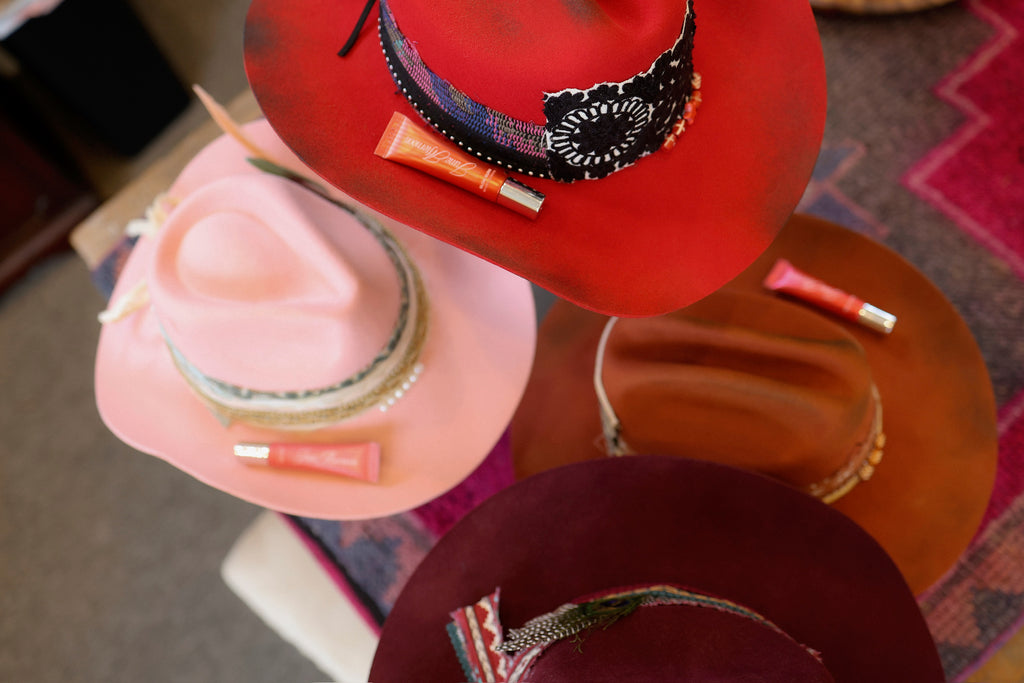 JUNE X KATE LIMITED FELT HAT- ROSE