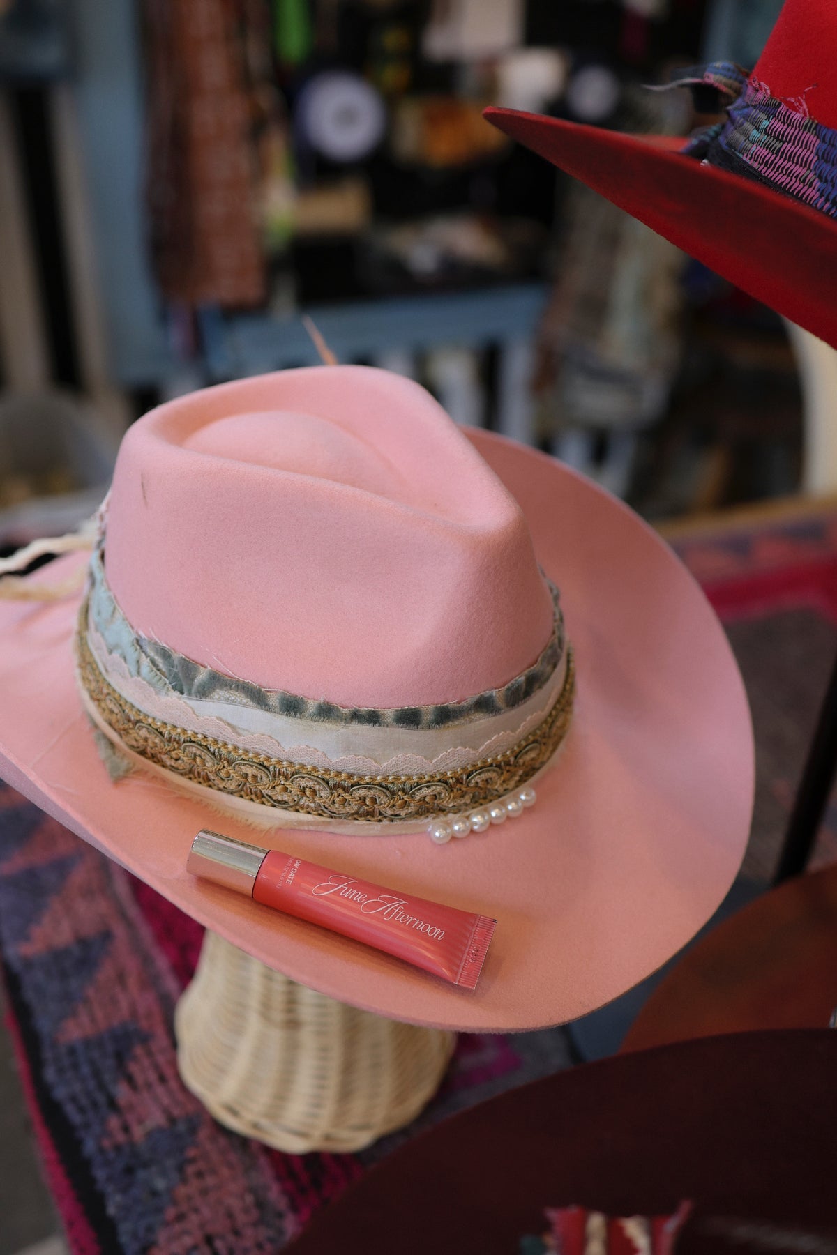 JUNE X KATE LIMITED FELT HAT- ROSE