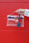HALLIE CLEAR MINI PURSE- NAVY