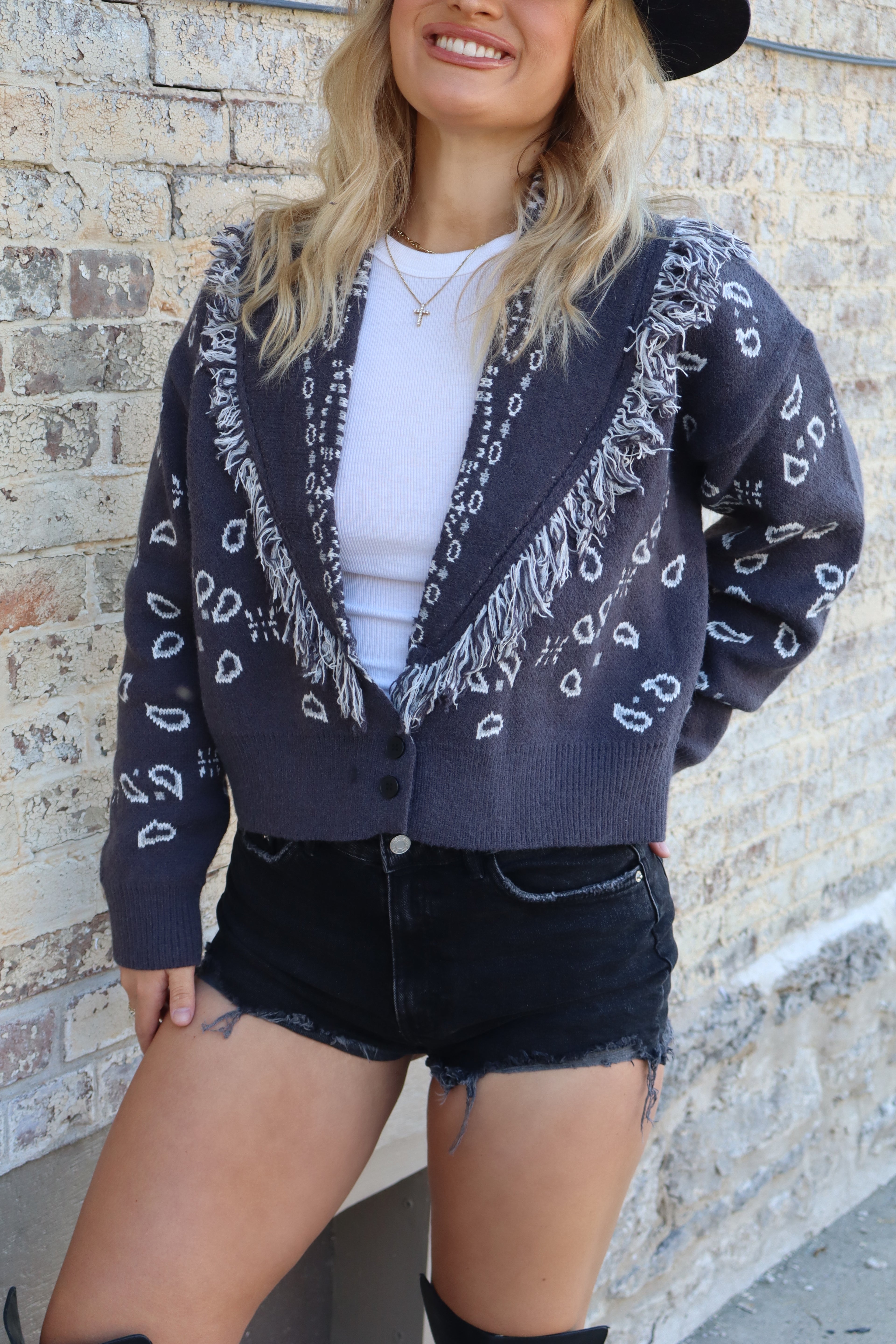 THE TAYLOR SWEATER- DARK GREY