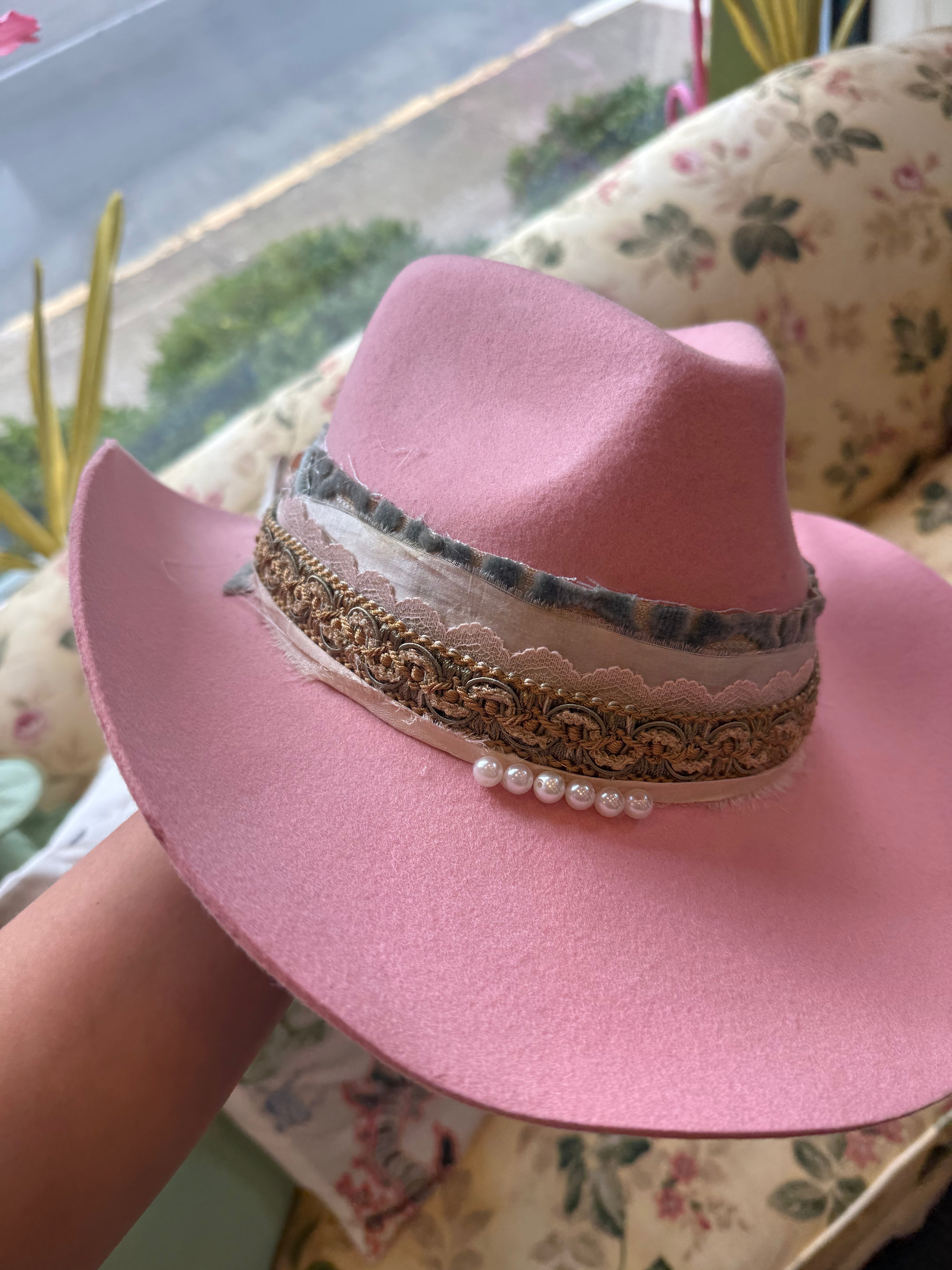 JUNE X KATE LIMITED FELT HAT- ROSE