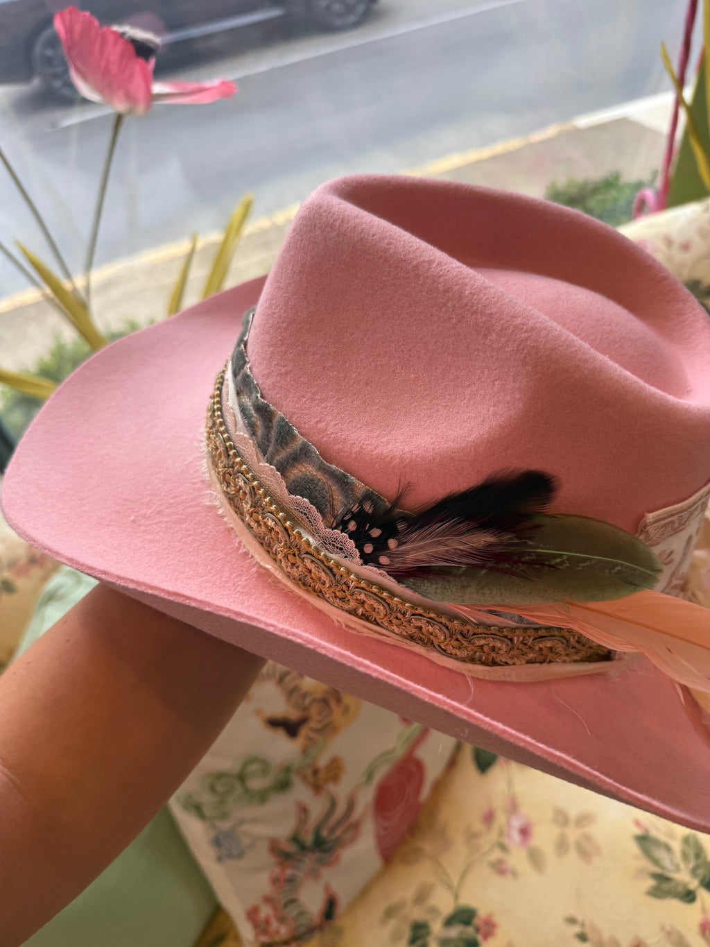 JUNE X KATE LIMITED FELT HAT- ROSE