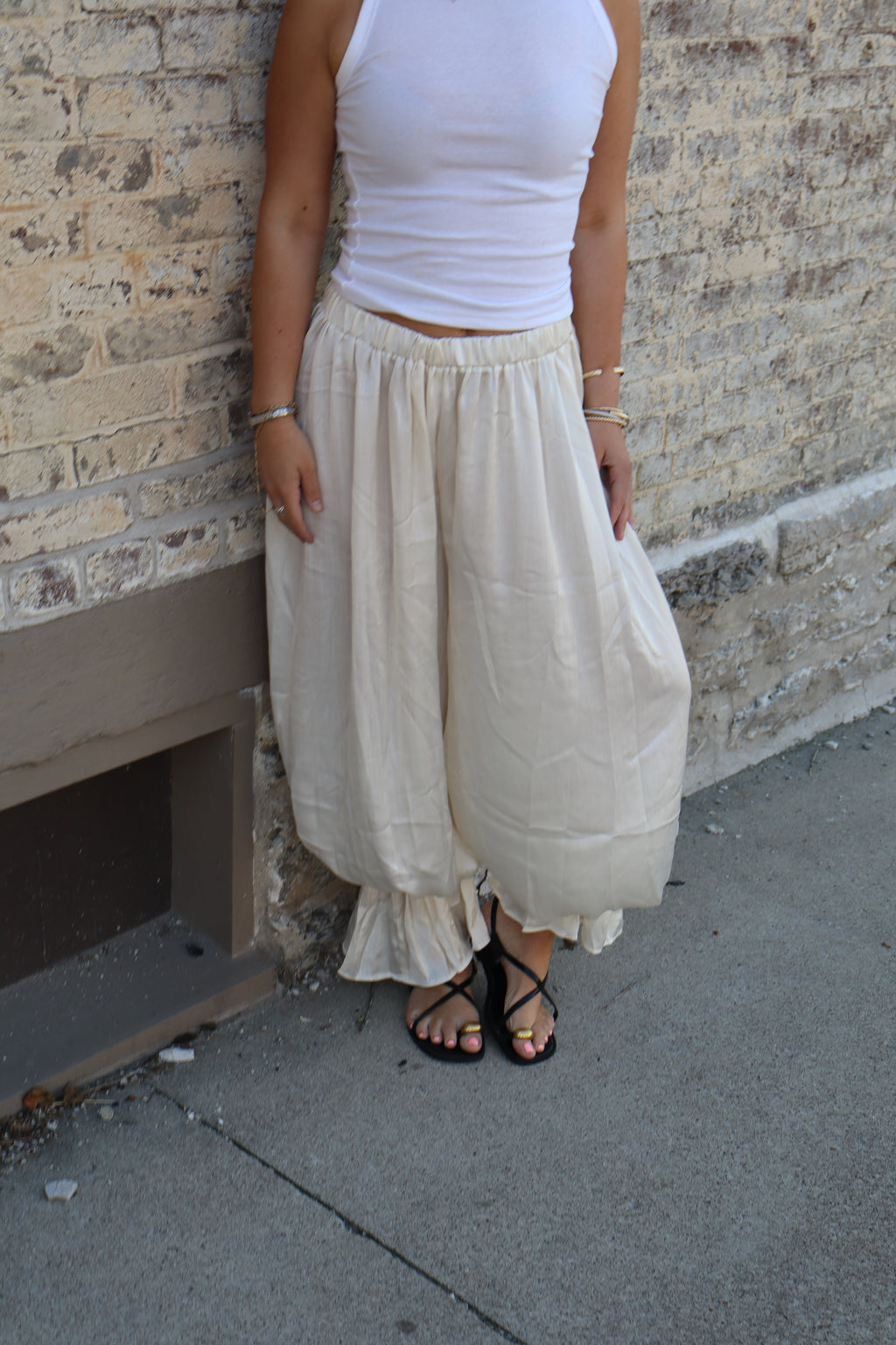 THE JERRI BALLOON PANT- CREAM