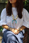 THE MAE - BEADED HORN NECKLACE