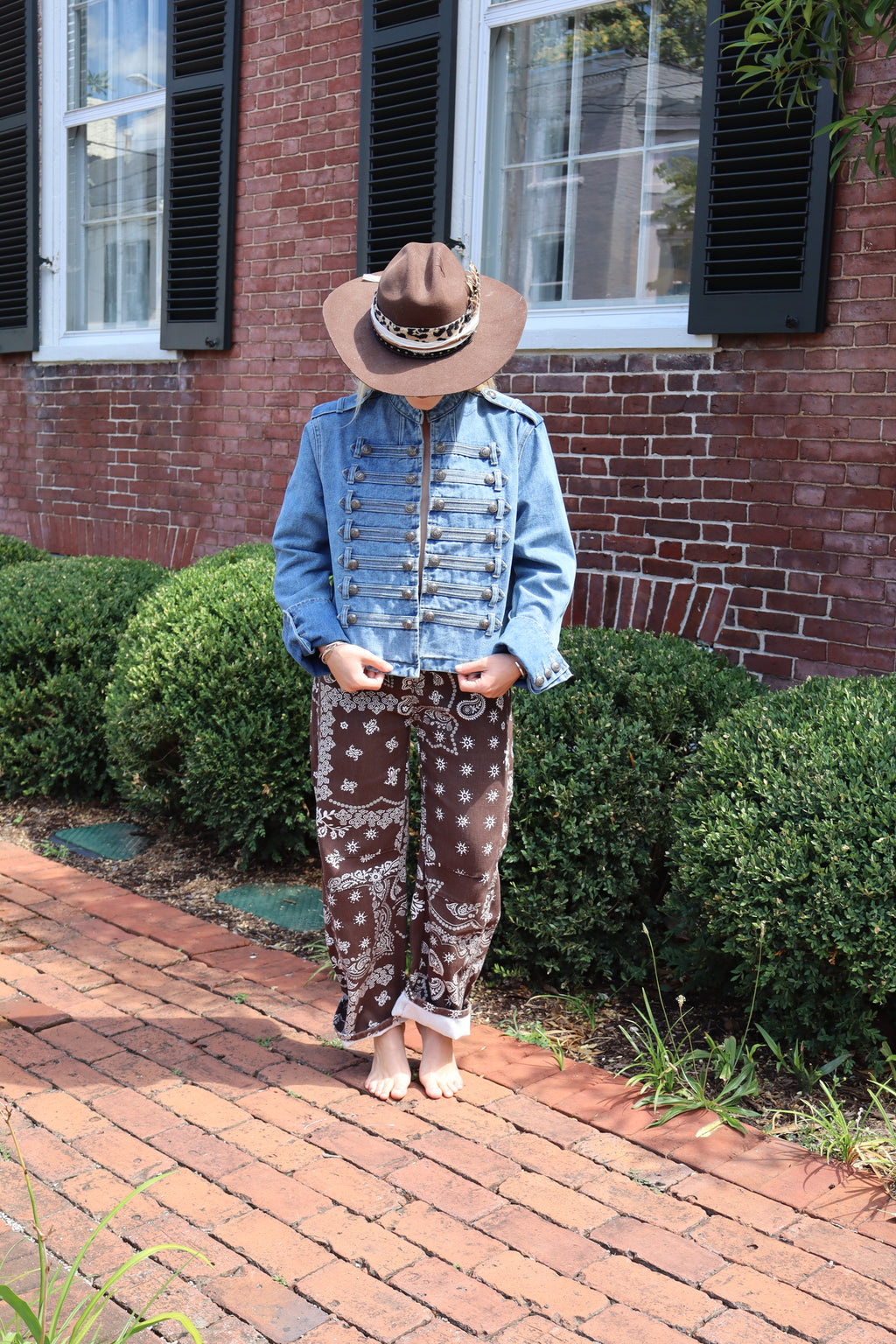 THE JAMES BANDANA JEANS - BROWN
