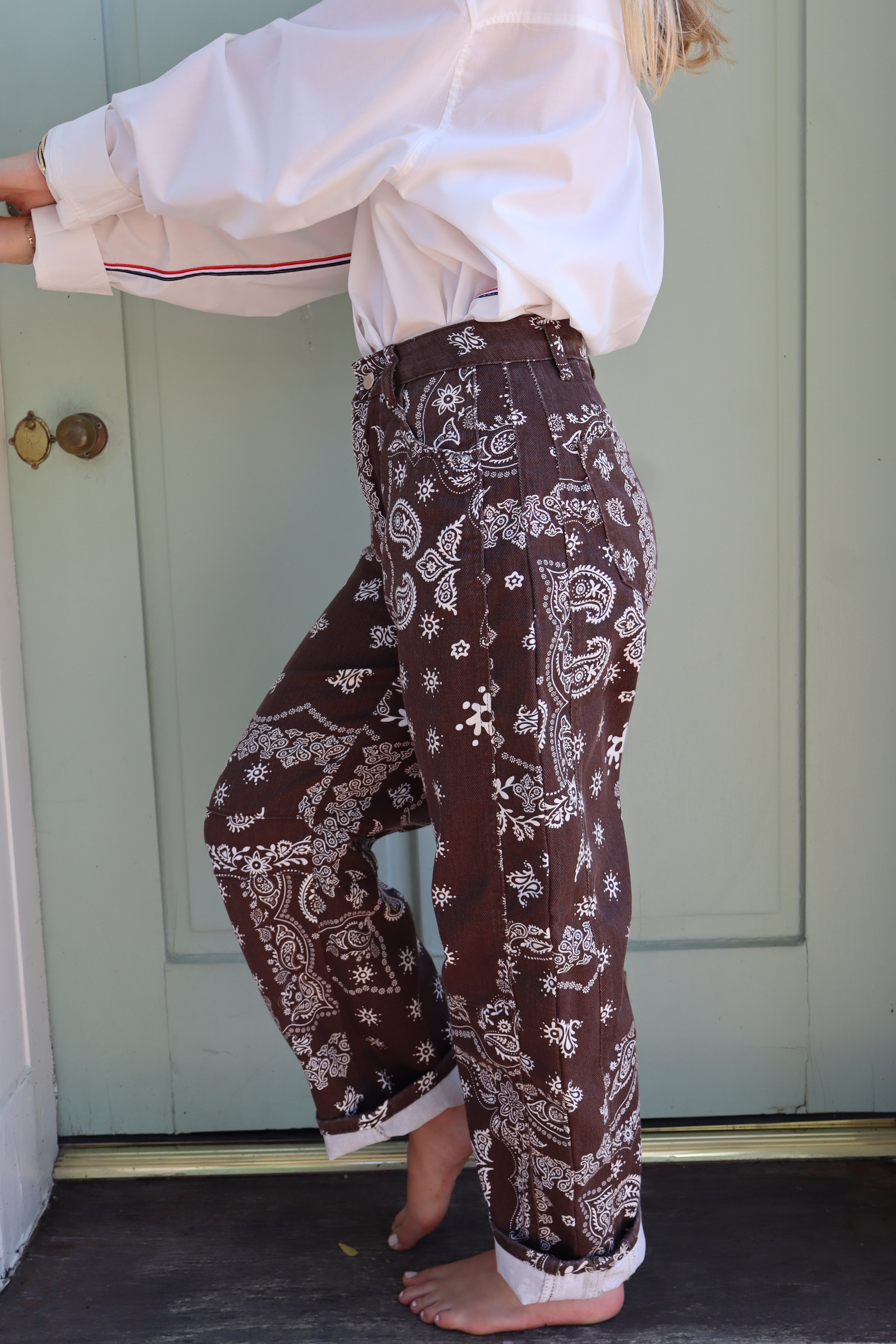 THE JAMES BANDANA JEANS - BROWN