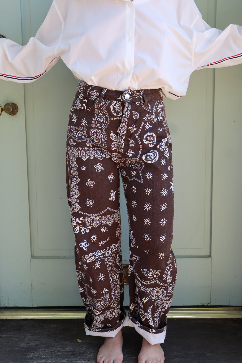 THE JAMES BANDANA JEANS - BROWN