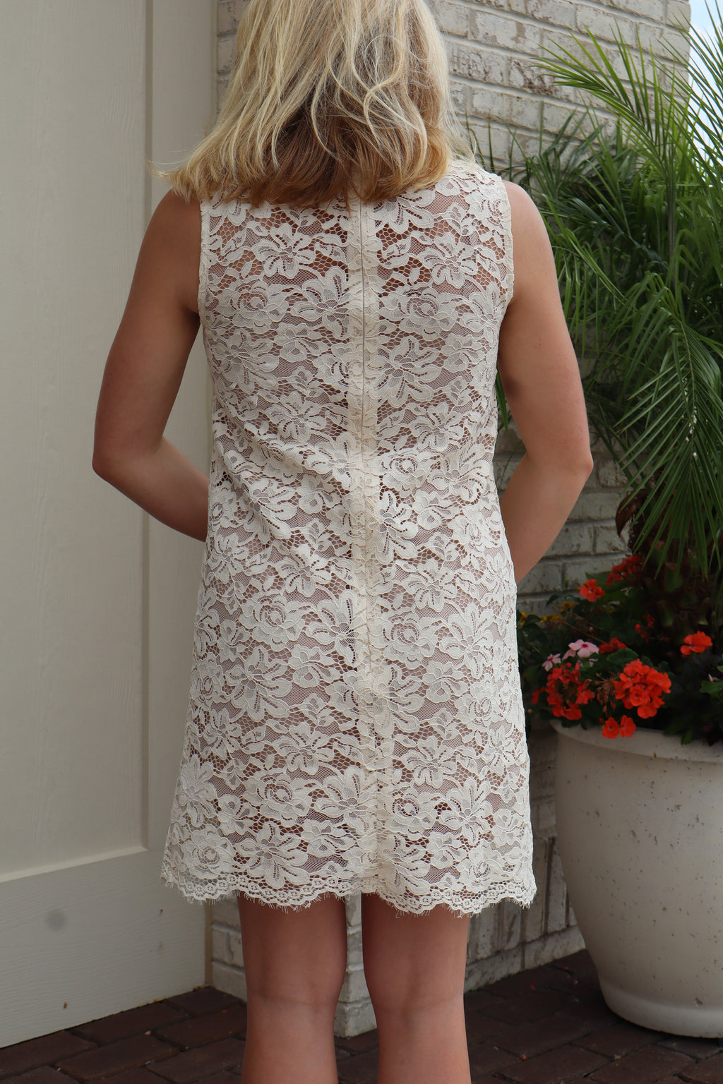 THE SCOTT LACE DRESS- CREAM