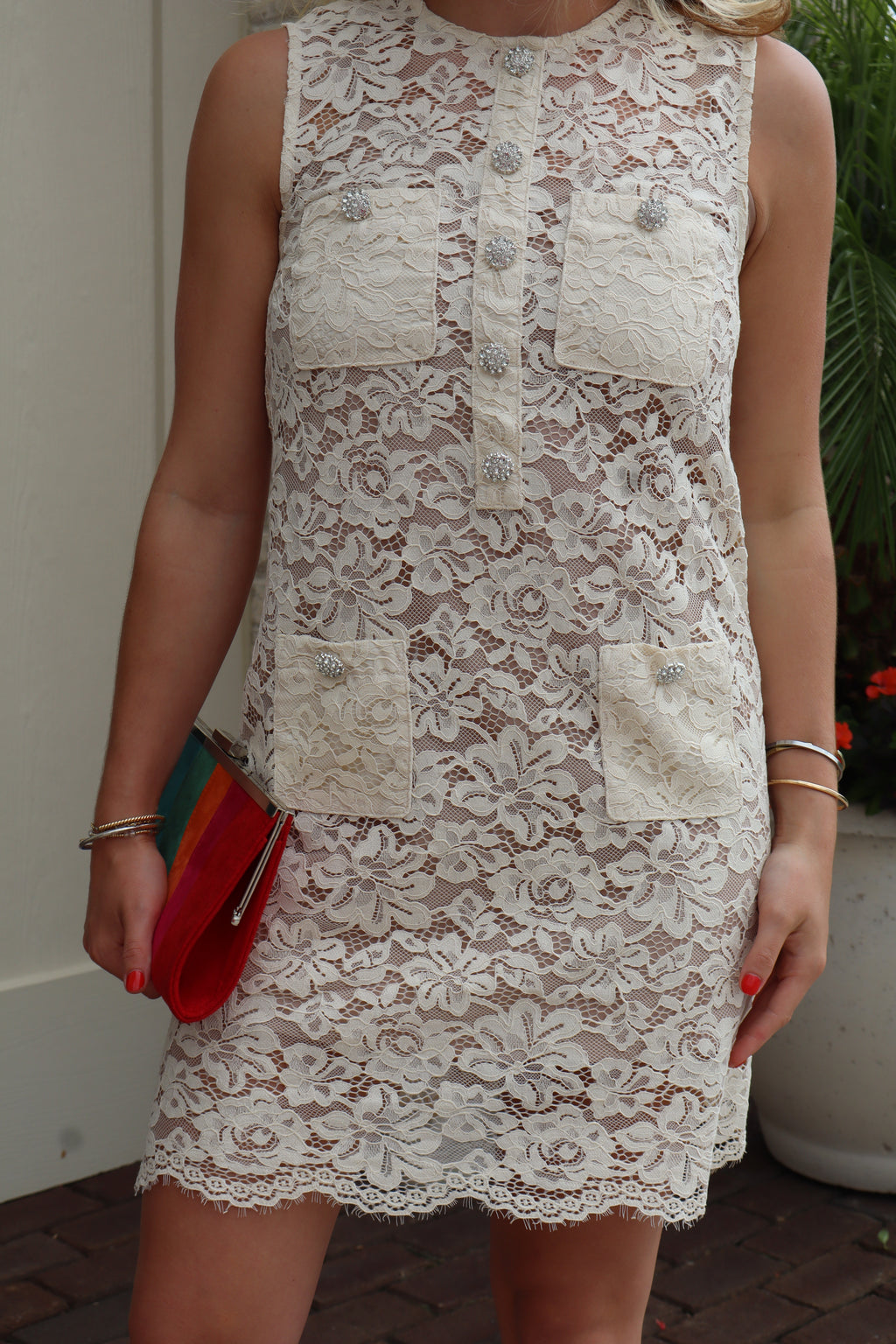 THE SCOTT LACE DRESS- CREAM