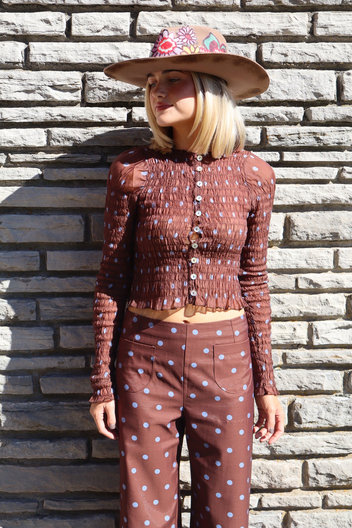 THE EMERSON TOP- BROWN