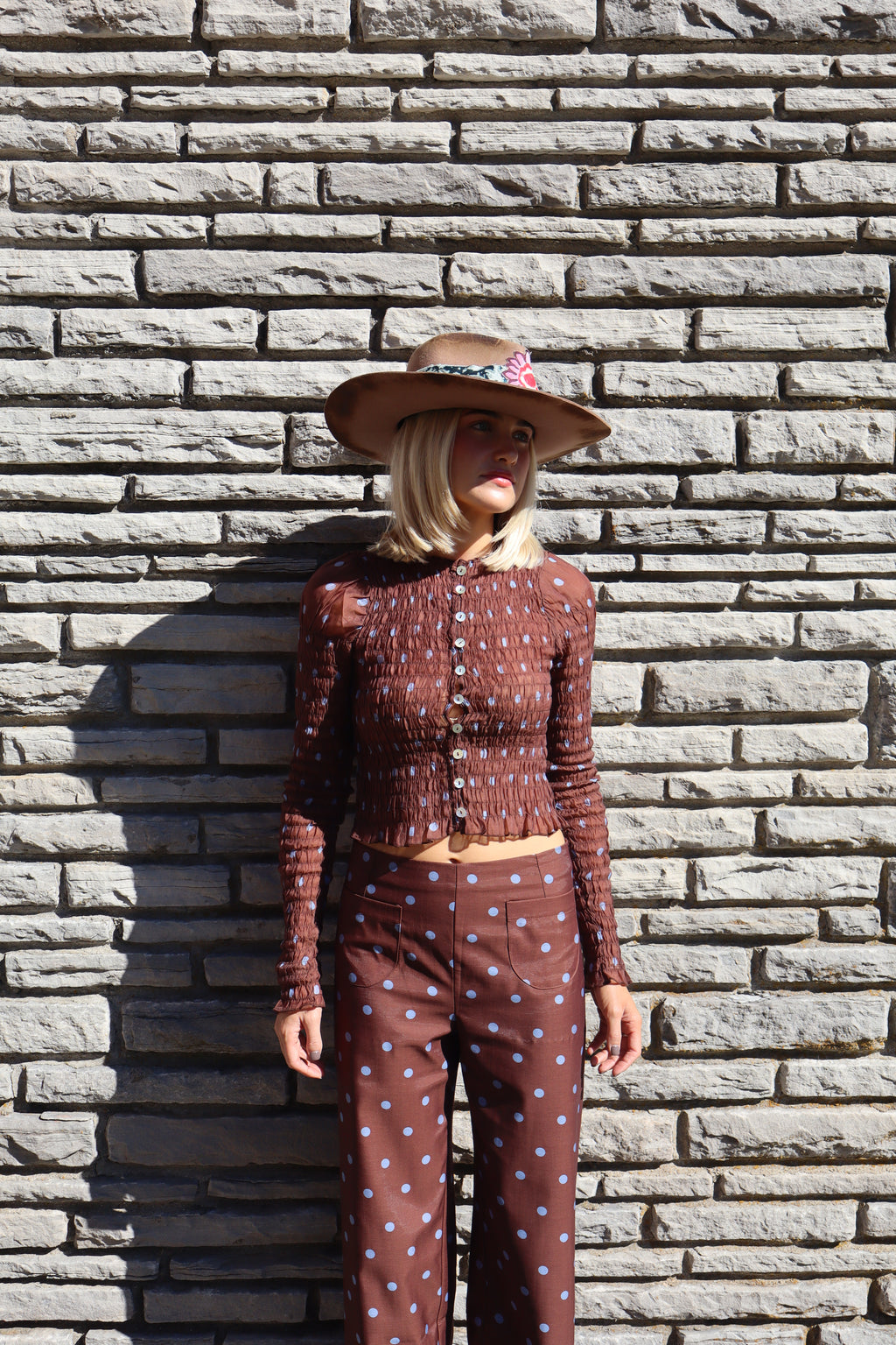 THE EMERSON TOP- BROWN